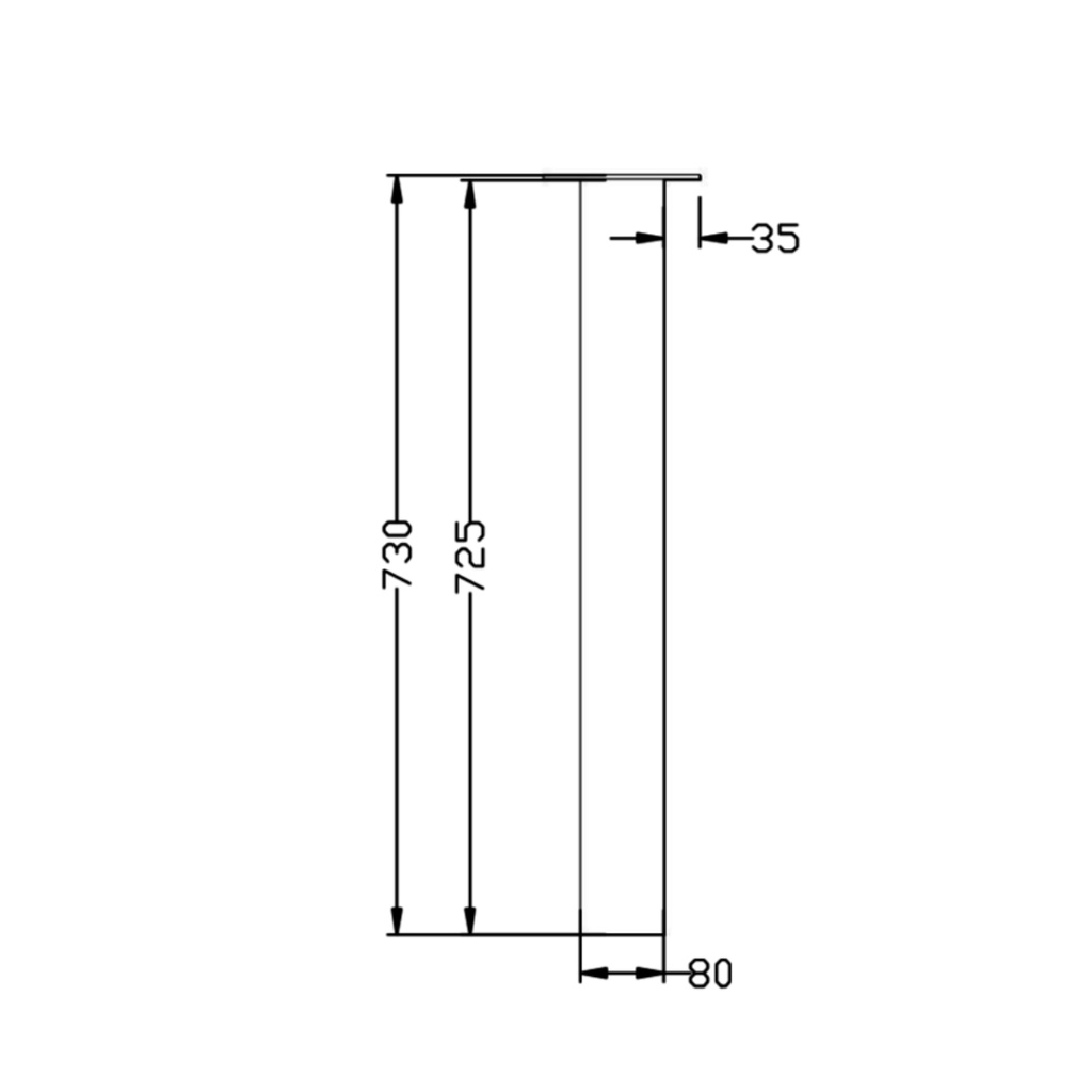 Pieds de Table en U (80mm X 80mm)