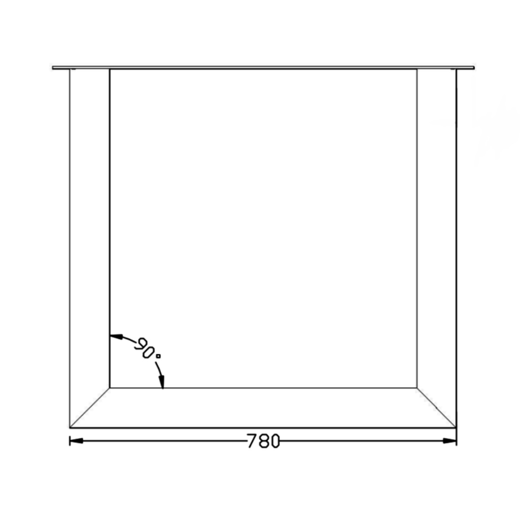 Pieds de Table en U (80mm X 80mm)