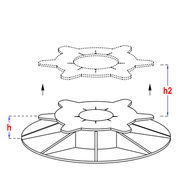 Plot réglable pour terrasse (50x90)