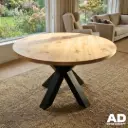 Massief eikenhouten tafel met natuurlijke randen (live edge)