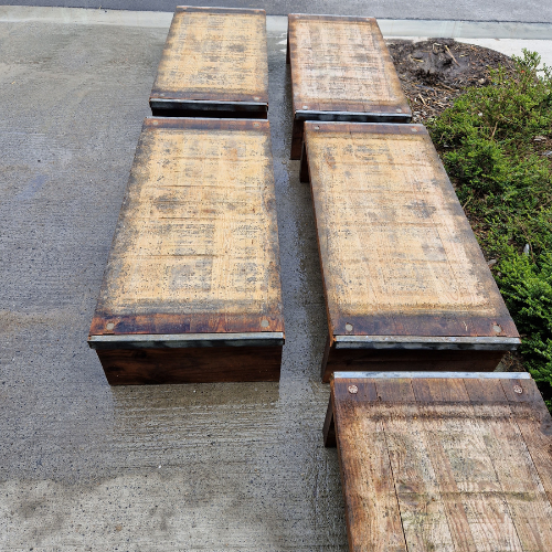 Table basse bois brut