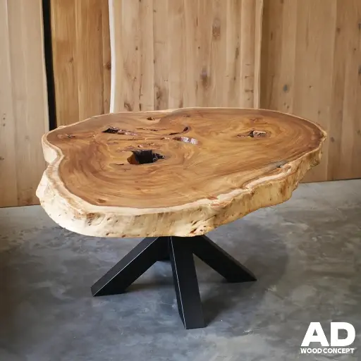 Suar boomstam (Salontafel of eettafel)